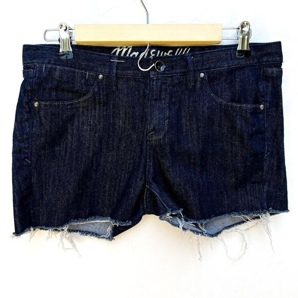 Madewell Dark Wash Denim Jean Cutoff Shorts - Picture 1 of 7